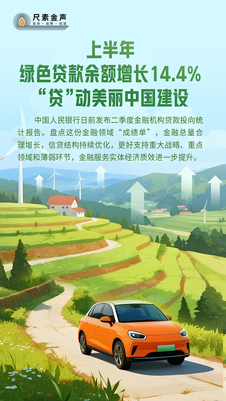 按天配资交易 上半年绿色贷款余额增长14.4%，“贷”动美丽中国建设